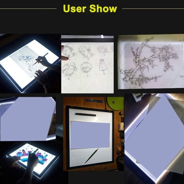 LED Drawing Tracing Pad, A4 LED Light Box Tracer Board