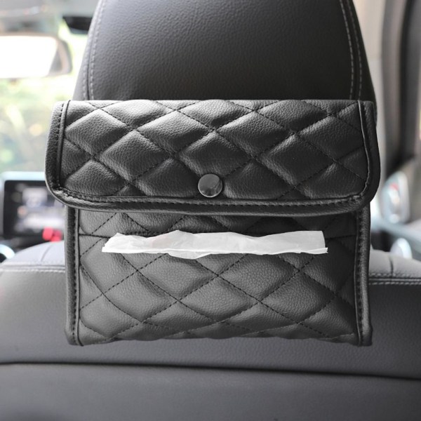 Car Tissue Box Microfiber Läder Solskydd Servetthållare