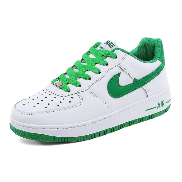 Män Sneakers Andas Kvinnor Skateboard Skor Löpning WhiteGreen 41