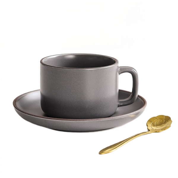 250ml Retro Set Kaffemugg Mjölkkoppssked Med