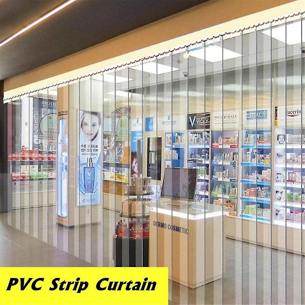 2m Pvc Strip Gardin Frysrum Dörr Strip Gardiner Kit