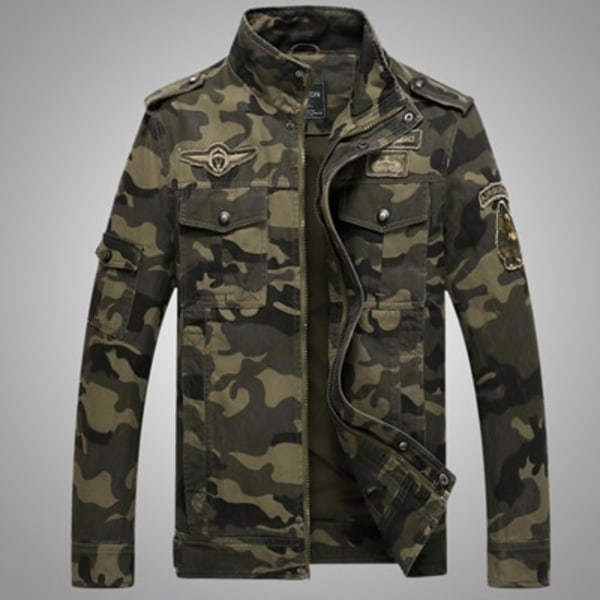 Höstens Bomberjackor för män Casual Man Camouflage Army