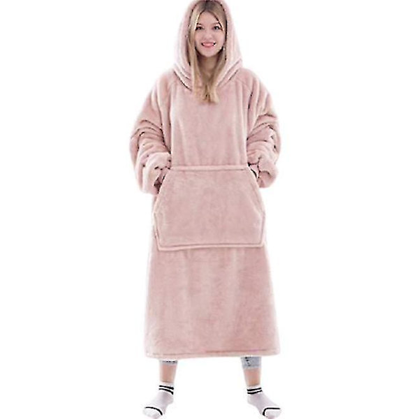 Bärbar filttröja för resor och utomhus Pink