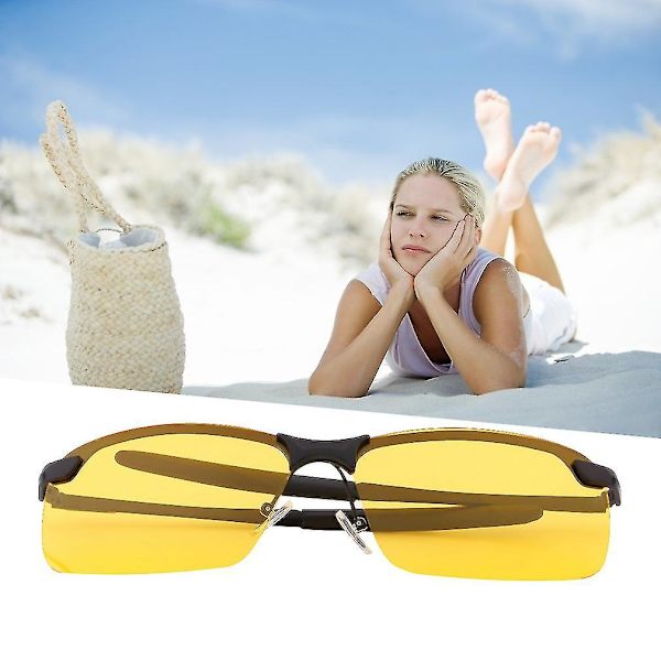 Gula Hd Night Vision Polarized Glasögon Uv400 Körning