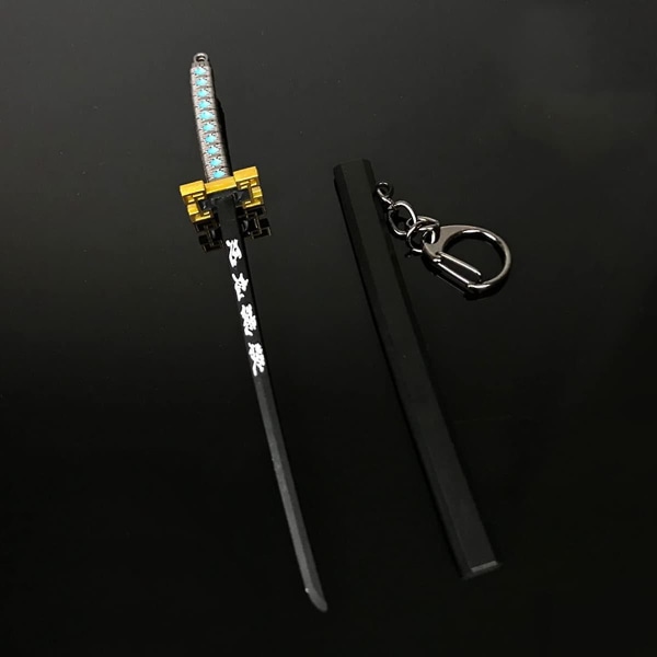 Demon Slayer Sword Mini Katana Nyckelringar Anime figur