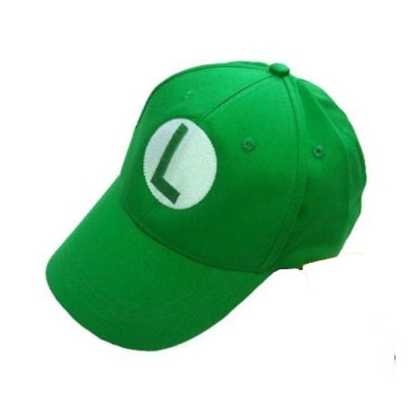 Super Mario Man Baseball Hat Luigi L Letter Sports Cap