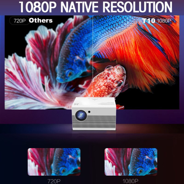Salange T10 Full HD Led-projektor Bärbar hemmabio