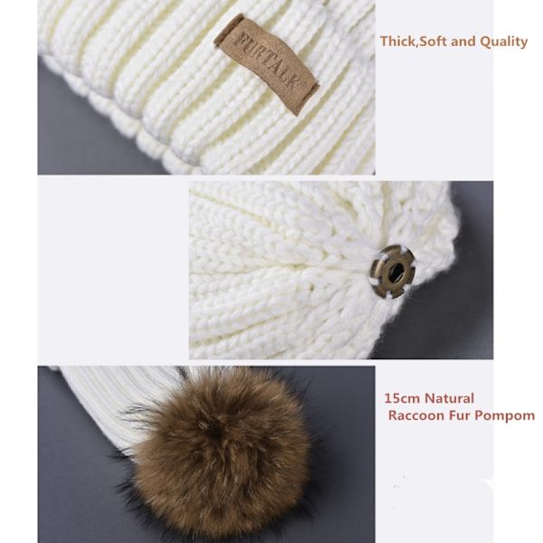 FURTALK Vinter Pompom Mössa För Barn Ålder 1 10 Stickad mössa