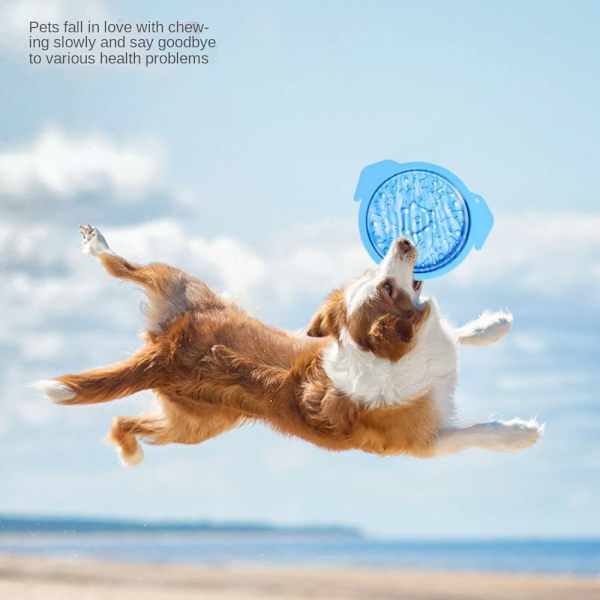 Multifunktionell hundsugare, slickpad hopfällbar slow food Blue