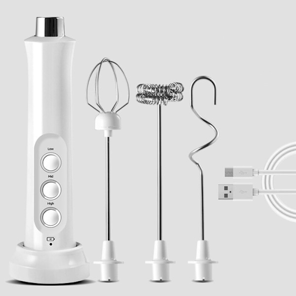 Egg Whisker Electric 3 i 1 bärbar uppladdningsbar elektrisk