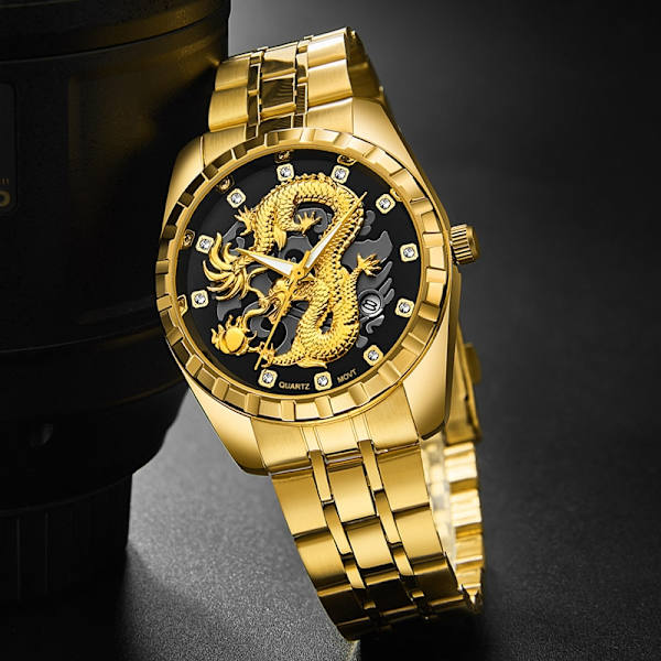Herr Quartz Armbandsur Man Watch Luminous Date Window