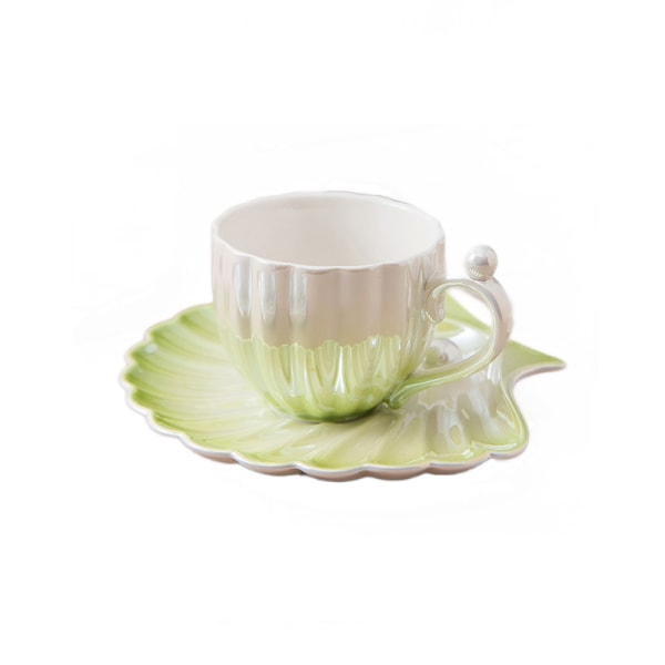 Creative Gradient Green Shell Pearl Cups Fat Set