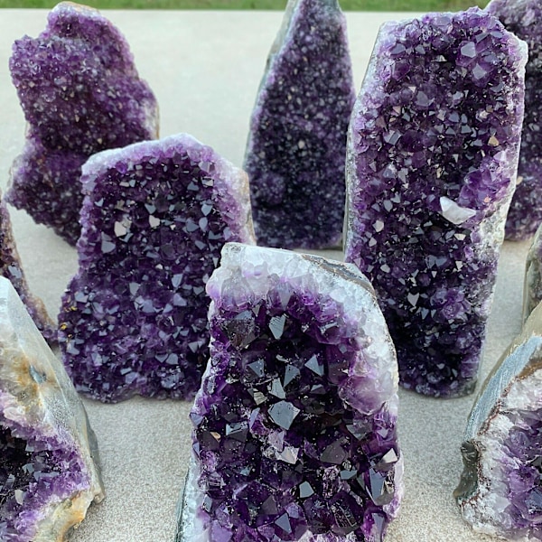 1 st 200-900 g naturlig ametist Geode Quartz Cluster Crystal