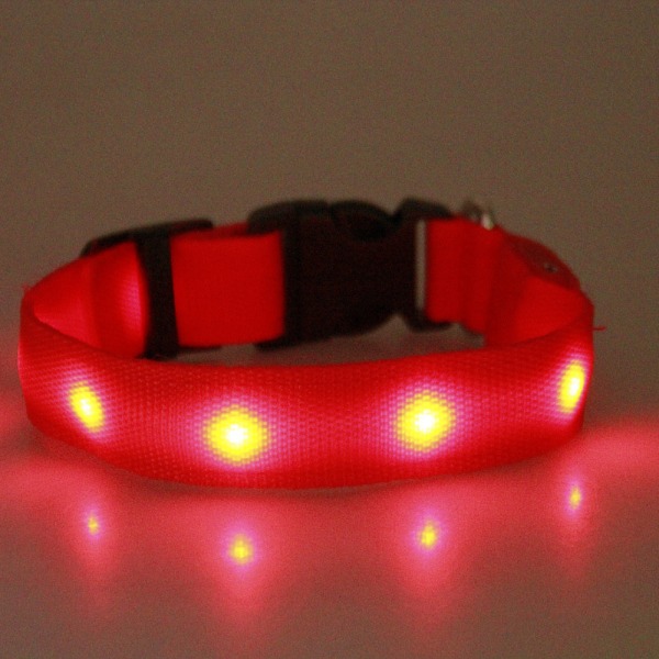 LED Pet Luminous Collar, USB Charging Luminous Collar För Green