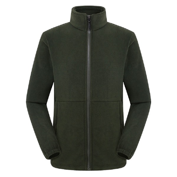 S-3XLPolar fleece herrjacka, tjock fleece utomhus Green XXXL