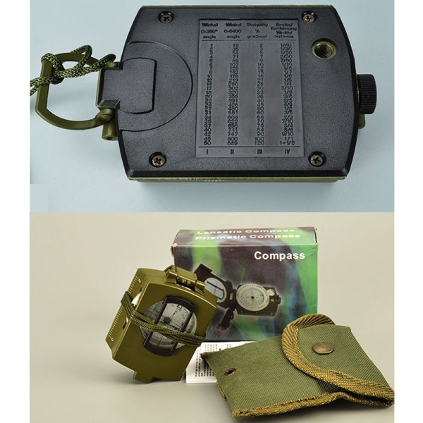 Vattentät Survival Military Compass Vandring Camping Army