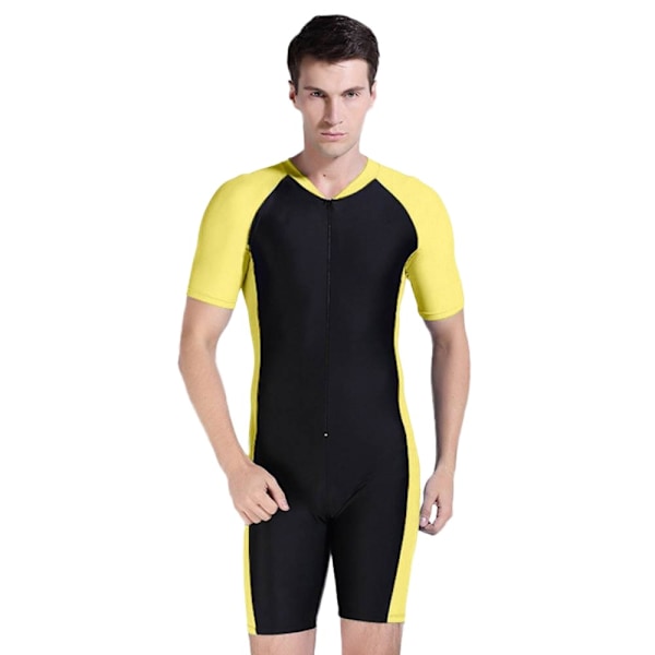 Våtdräkt i ett stycke Solskydd, sommarsurfdräkt Yellow L