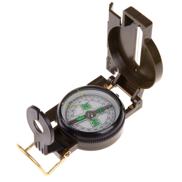 Bärbar Folding Army Green Lens Compass American Military