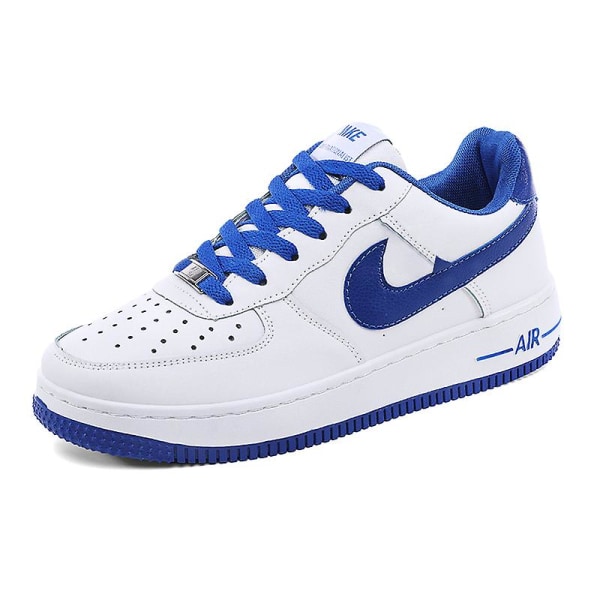 Män Sneakers Andas Kvinnor Skateboard Skor Löpning WhiteBlue 35