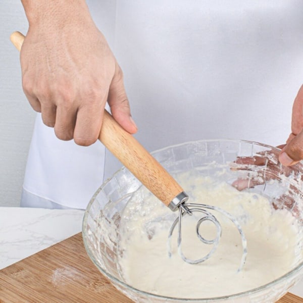 Rostfritt stål Coil Äggvisp DIY Bröd Deg Verktyg Bakning