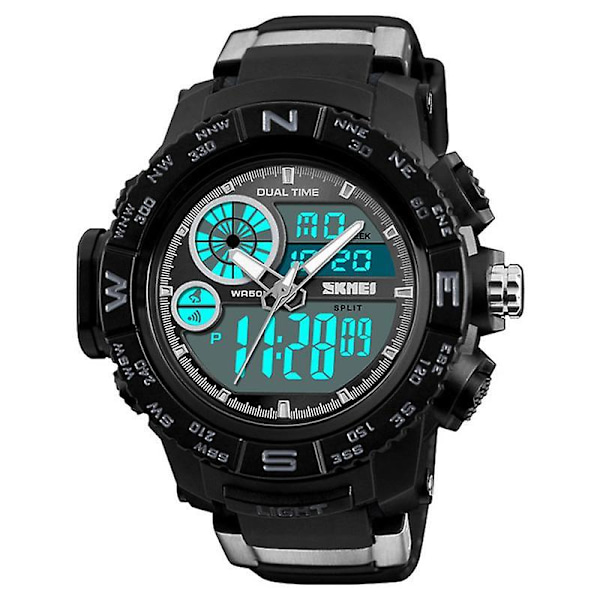 SKMEI 1332 Dual Display Digital Watch Men Chronograph Alarm