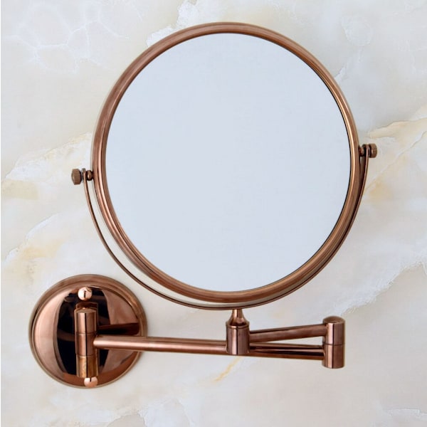 Vikbar Dual Arm Förläng Rose Gold Mässing Väggfäste