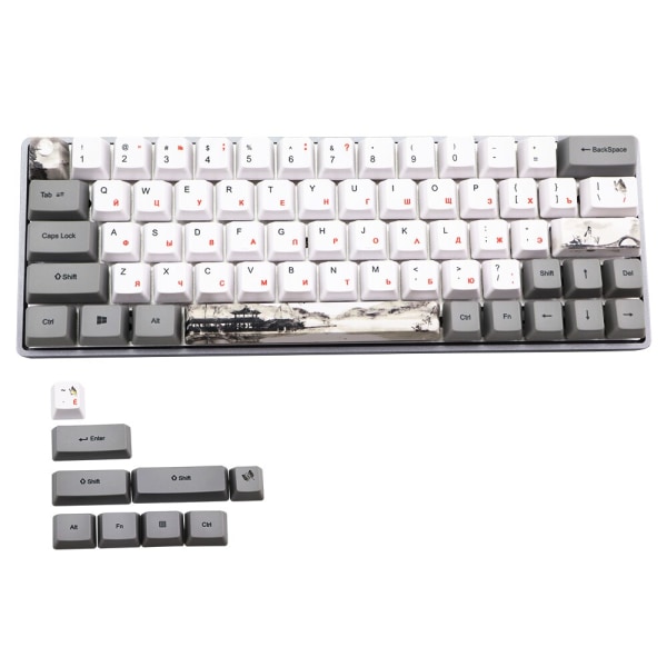 Ryska teckenfärg Subbed PBT OEM Keycap Set Mechanische