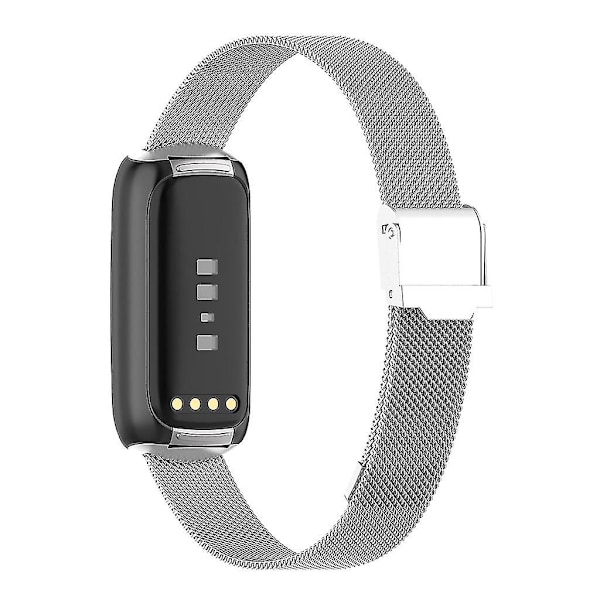 Band för Fitbit-luxe Sports Watch Handledsrem Loop Silver