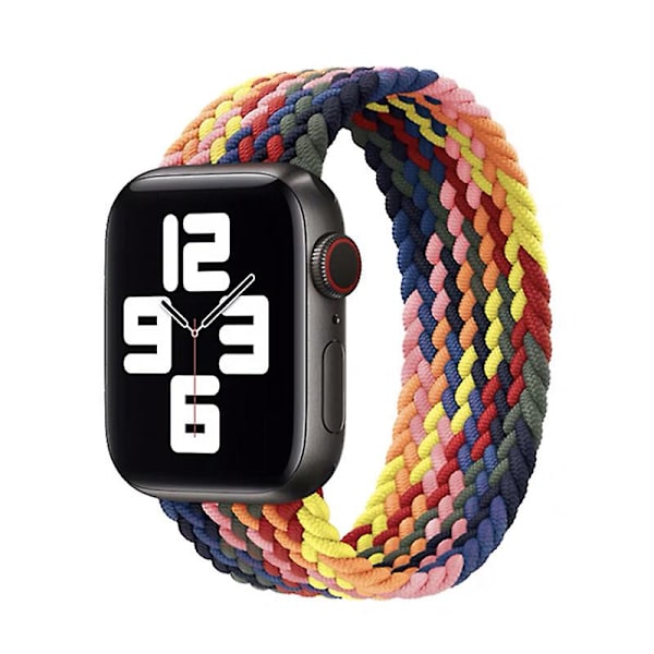 Flätat band till Apple Iwatch Se 6 44mm Rainbow2