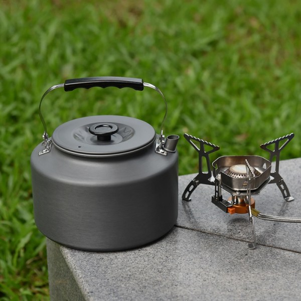 Utomhus Stor Camping Vattenkokare 2L Multifunktionell Legering Stor