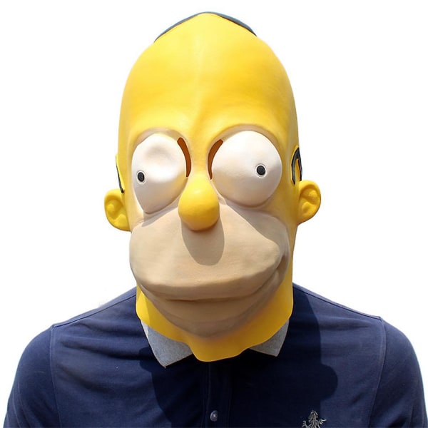 Festmask Simpson Halloween Latexmask Film Festdräkt