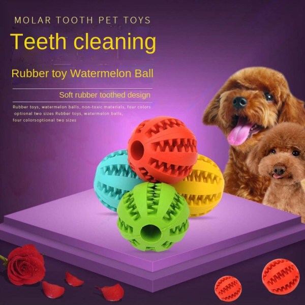 Pet Bite Resistant Watermelon Ball, gummi elastisk boll Blue