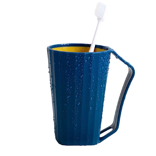 Plastmunsköljkopp för barn och studenter invertibel Blue