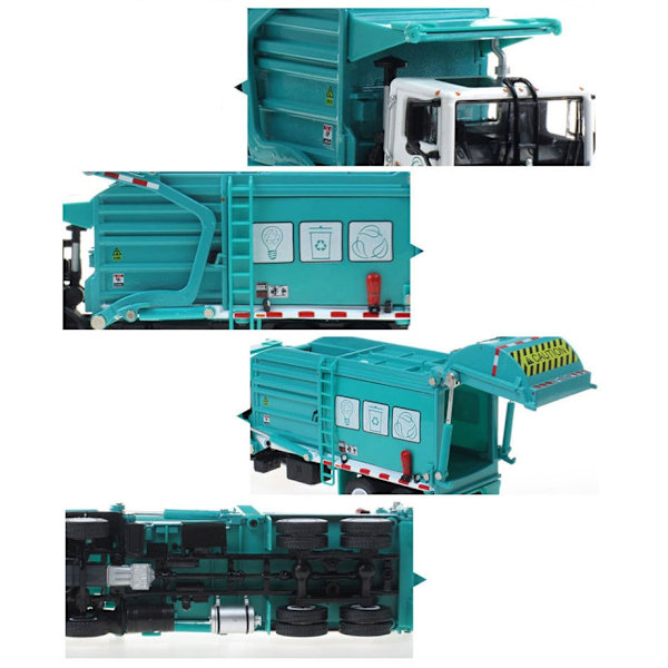 Legering pressgjuten tunna soptransportbil 1:24 Avfall