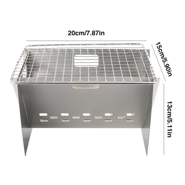 Grill Kolgrill Vikbar Bärbar Grill Spis
