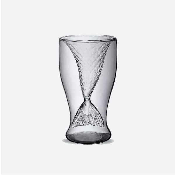 Högt borosilikatglas, dubbelt lager för cocktailsjöjungfru