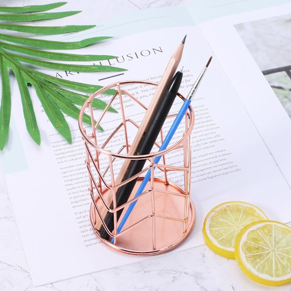 Rose Gold Pen penna Krukhållare Container Organizer Hem