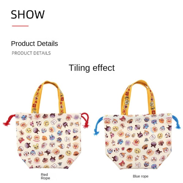 Polyester Lunch Box Bag, Dragsko Dragsko kan sätta Red