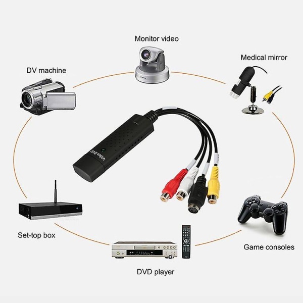 USB Vhs/vcr till videokonverterare Dvd Converter Capture