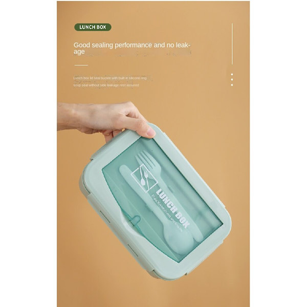 Plastmatlåda, mikrovågsbar rektangel lämplig för Blue