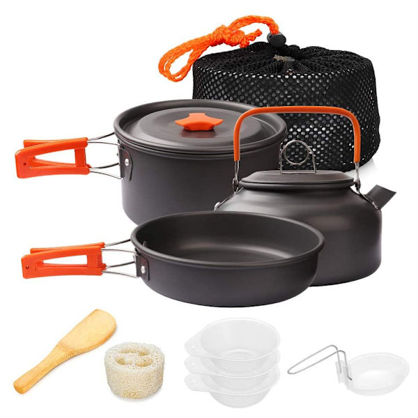 Camping Köksredskap Kit Utomhus Aluminium Matlagning Set Vatten