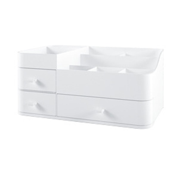 HIPS förvaringslåda, lager för sminkbord med låda White