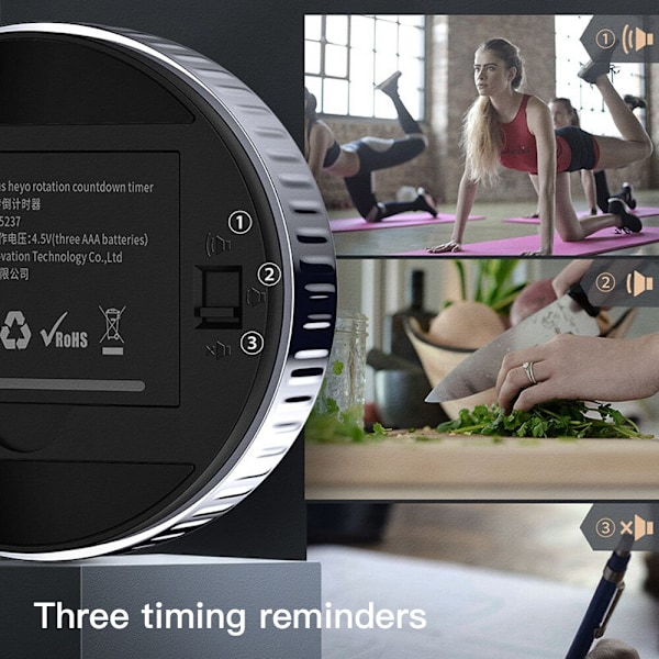 LED Digital Timer För Matlagning Dusch Study Sport Alarm
