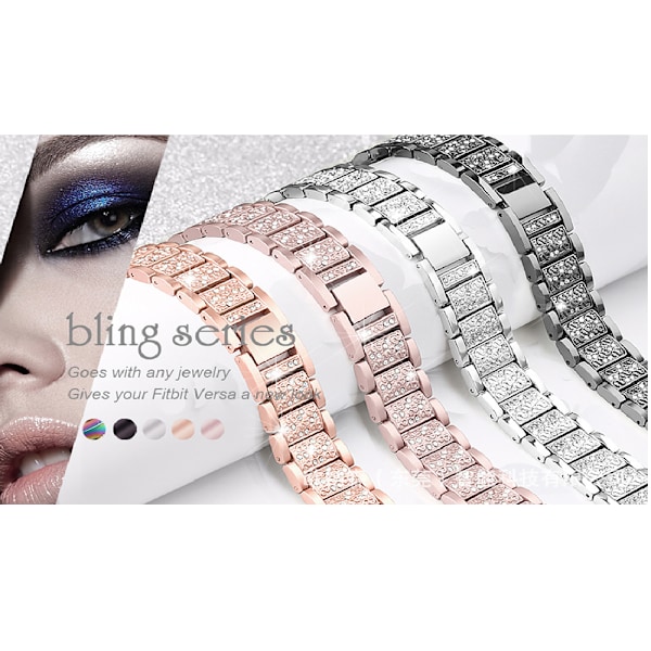 20 mm/22 mm metallrem för AppleWatch2/3/4/5/6/7 Full Diamond Silver 20mm
