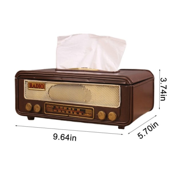 Retro Radio Shape Tissue Paper Box Servettförvaringsbox