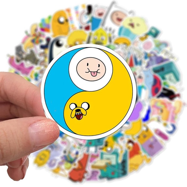 100 tecknade äventyrstid Doodle-klistermärken