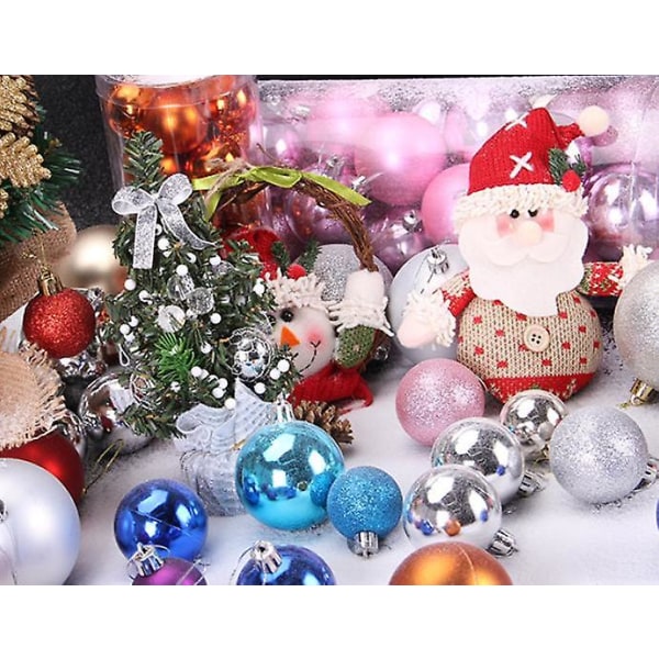 6cm julgranskulor, 24st julgranskulor Red