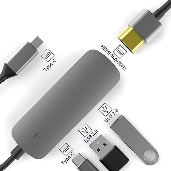 Typ C till HDMI 4k Usb-c USB 3.0-adapter för Macbook Dell