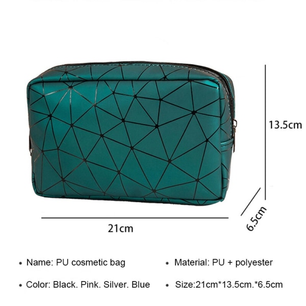 Kvinnor PU kosmetisk väska Mode Geometrisk Make Up Organizer