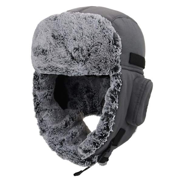 Ny Warm Trapper Hat Dam, Vattentät Cap Grey-B 56-60cm